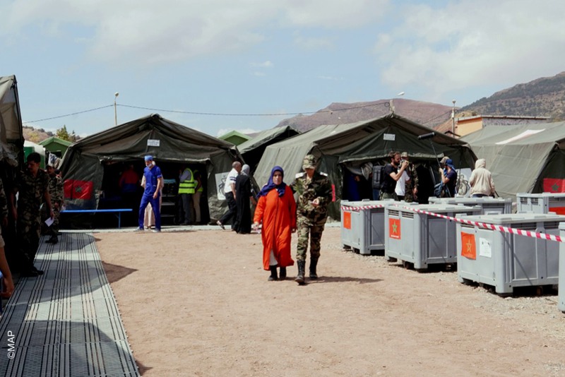 الجيش يقيم مستشفى ميداني إضافي لفائدة ضحايا الزلزال بتارودانت